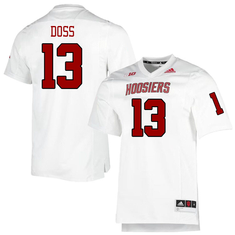 Men #13 Cedarius Doss Indiana Hoosiers College Football Jerseys Stitched-Retro White